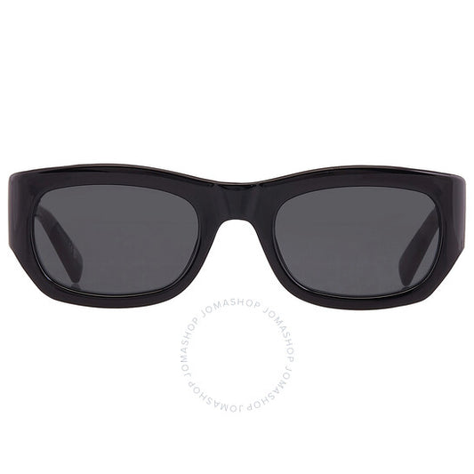 نظارة شمسية نسائية مستطيلة باللون الرمادي الداكن من سان لوران