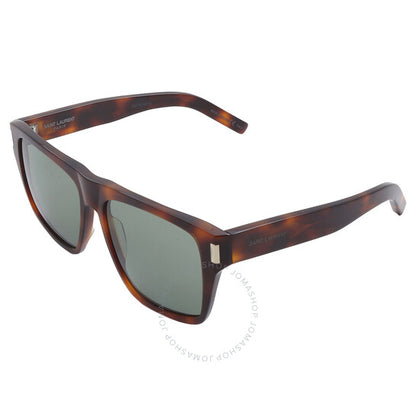 نظارة شمسية نسائية مربعة خضراء من سان لوران