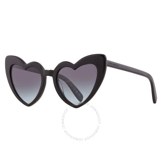 نظارة شمسية نسائية من سان لوران، رمادية متدرجة اللون، بتصميم غير منتظم