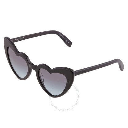 نظارة شمسية نسائية من سان لوران، رمادية متدرجة اللون، بتصميم غير منتظم