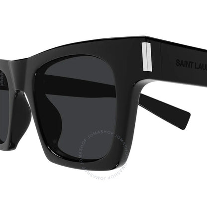 نظارة شمسية رجالية مربعة رمادية من سان لوران