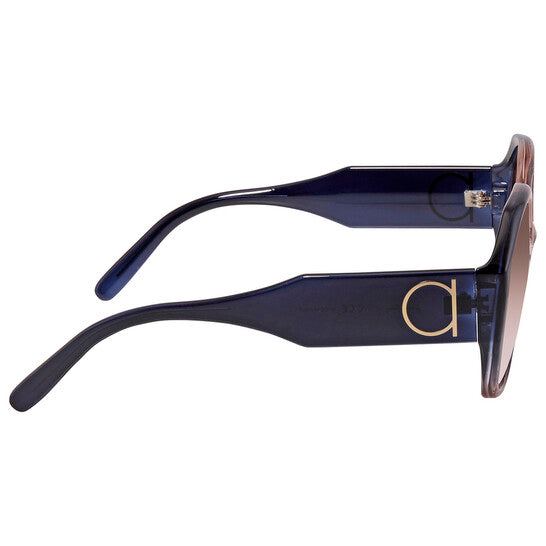Salvatore Beige Geometric Ladies Sunglasses