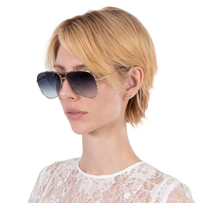 Salvatore Blue Gradient Pilot Ladies Sunglasses