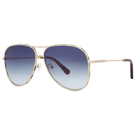 Salvatore Blue Gradient Pilot Ladies Sunglasses