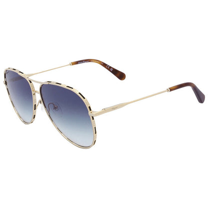 Salvatore Blue Gradient Pilot Ladies Sunglasses