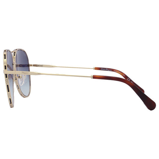 Salvatore Blue Gradient Pilot Ladies Sunglasses