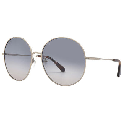 Salvatore Blue Gradient Round Ladies Sunglasses