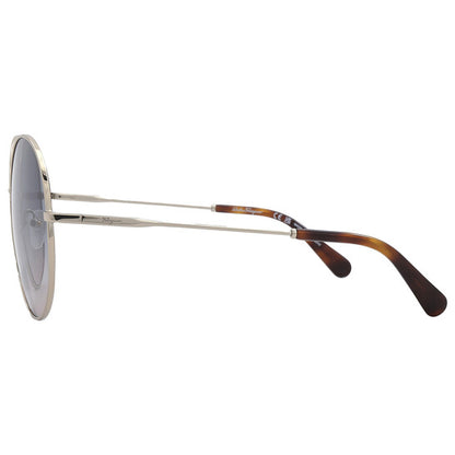 Salvatore Blue Gradient Round Ladies Sunglasses