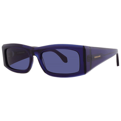 Salvatore Blue Rectangular Men's Sunglasses