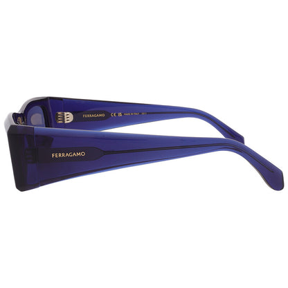 Salvatore Blue Rectangular Men's Sunglasses