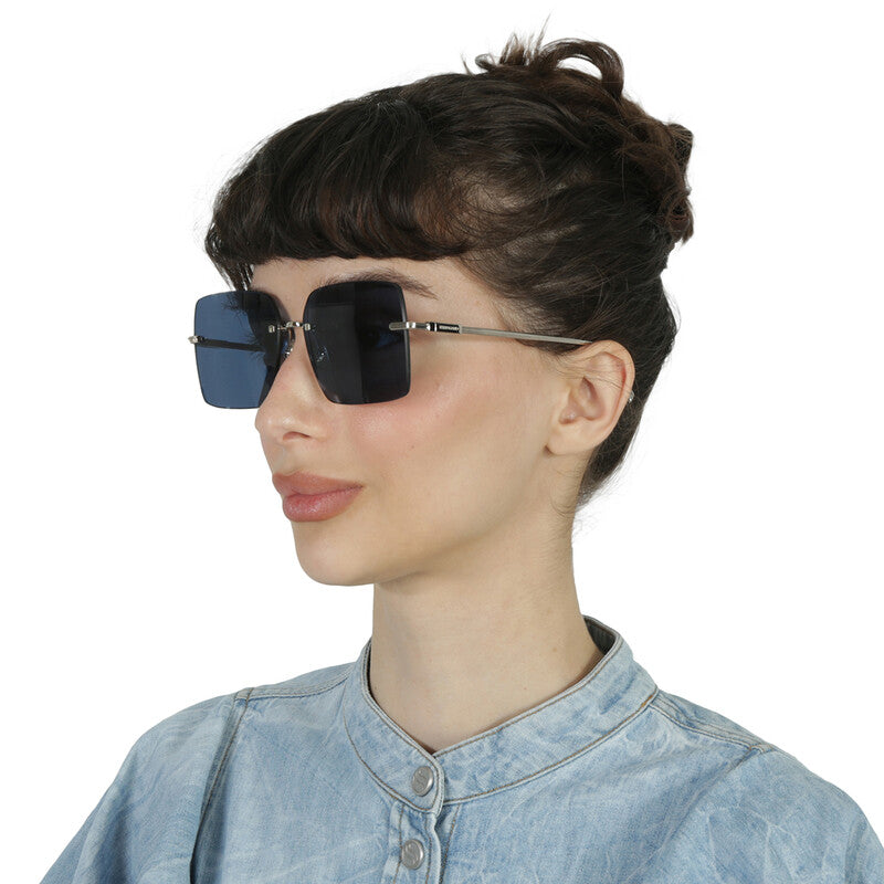 Salvatore Blue Square Ladies Sunglasses