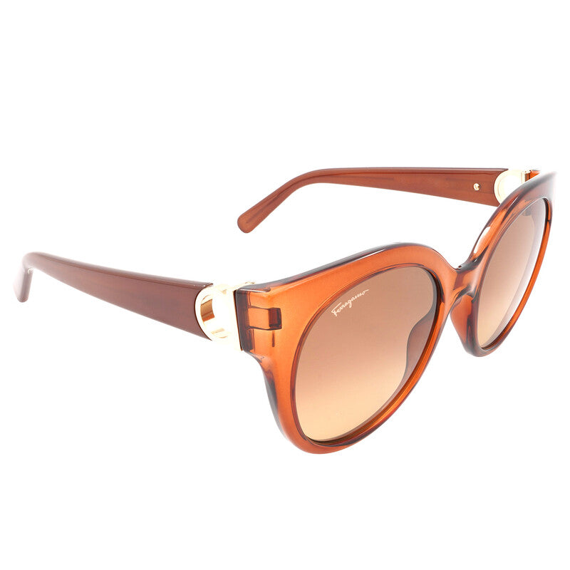 Salvatore Brown Gradient Butterfly Ladies Sunglasses