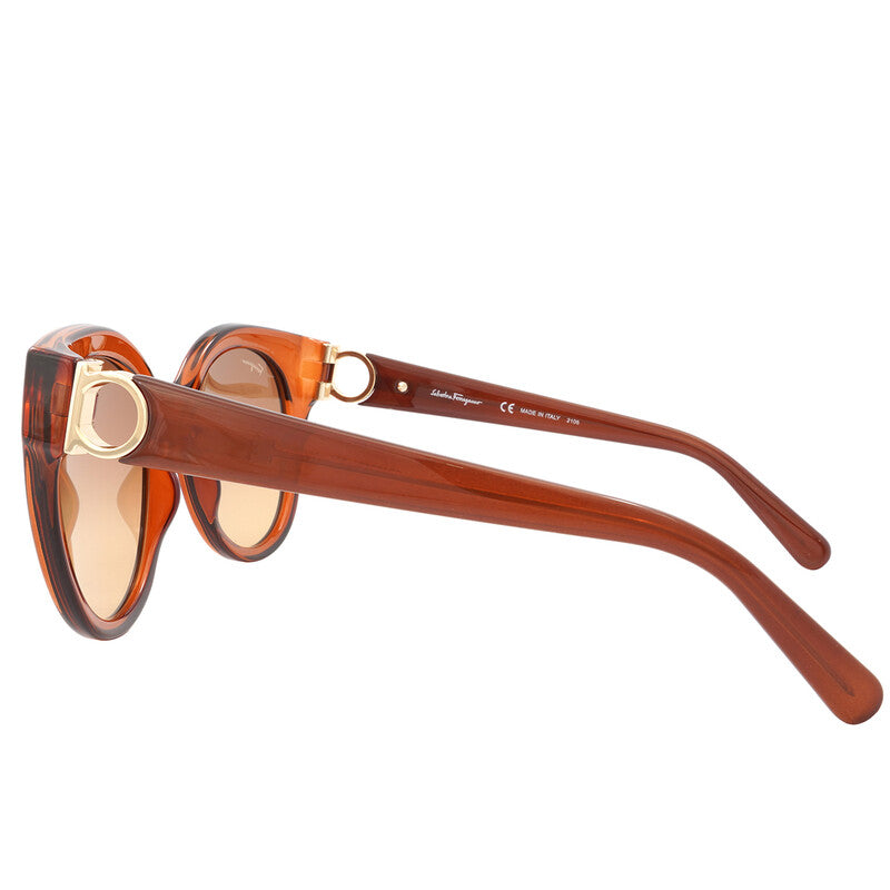 Salvatore Brown Gradient Butterfly Ladies Sunglasses