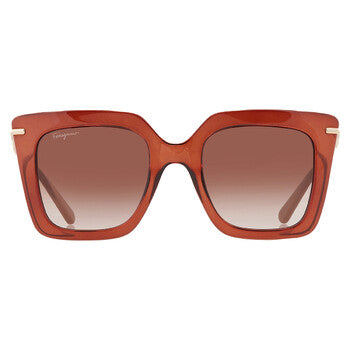 Salvatore Brown Gradient Butterfly Ladies Sunglasses