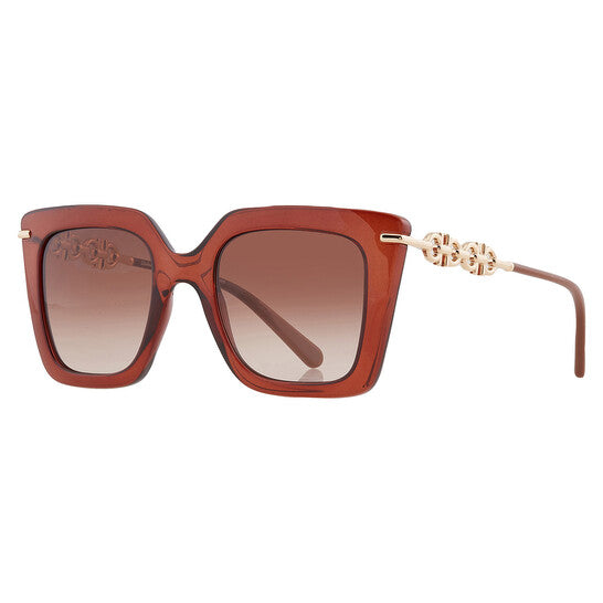 Salvatore Brown Gradient Butterfly Ladies Sunglasses