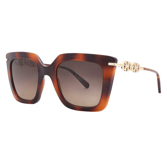 Salvatore Brown Gradient Butterfly Ladies Sunglasses