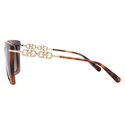 Salvatore Brown Gradient Butterfly Ladies Sunglasses