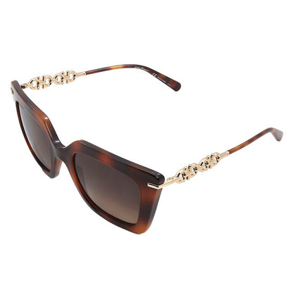 Salvatore Brown Gradient Butterfly Ladies Sunglasses