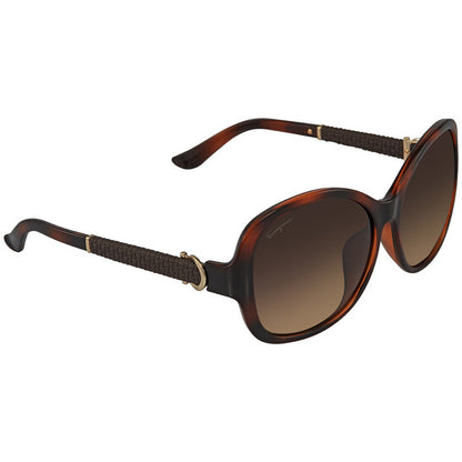 Salvatore Brown Gradient Butterfly Sunglasses