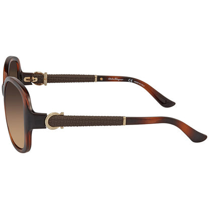 Salvatore Brown Gradient Butterfly Sunglasses