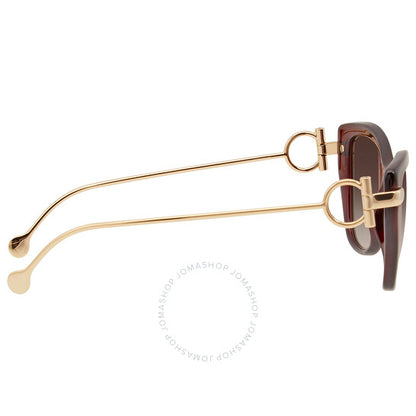 نظارات شمسية سالفاتوري فيراغامو، بنية متدرجة اللون بتصميم عين القطة