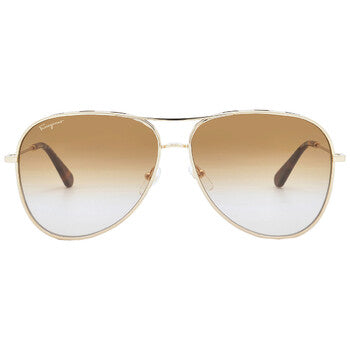 Salvatore Brown Gradient Pilot Ladies Sunglasses