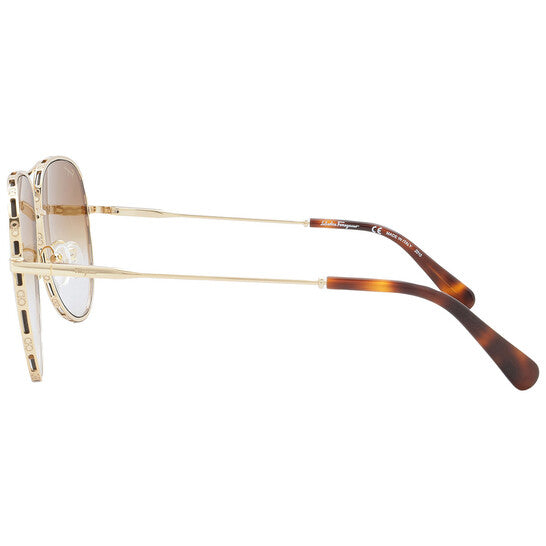 Salvatore Brown Gradient Pilot Ladies Sunglasses