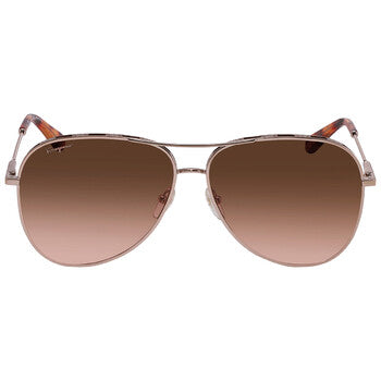 Salvatore Brown Gradient Pilot Ladies Sunglasses
