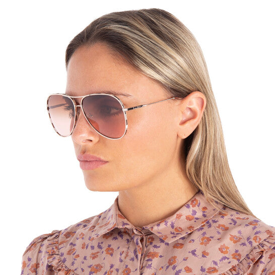 Salvatore Brown Gradient Pilot Ladies Sunglasses