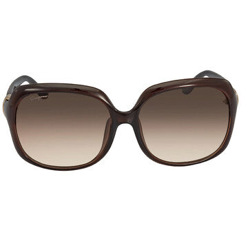Salvatore Brown Gradient Rectangular Ladies Sunglasses