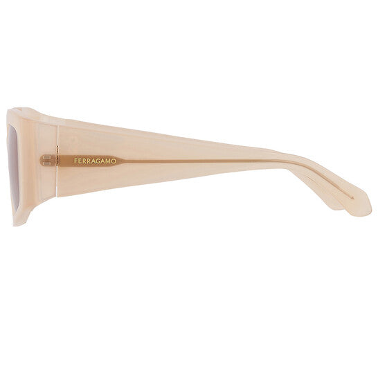 Salvatore Brown Irregular Ladies Sunglasses