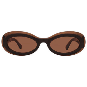 Salvatore Brown Oval Ladies Sunglasses
