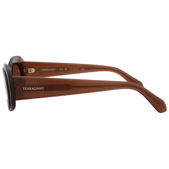 Salvatore Brown Oval Ladies Sunglasses