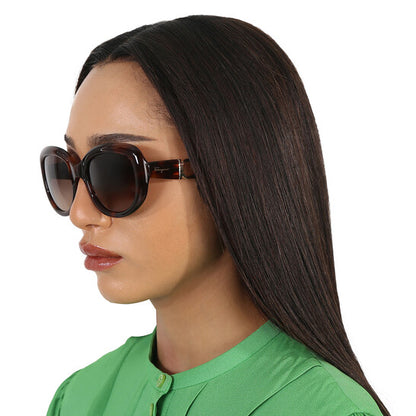 Salvatore Brown Oval Ladies Sunglasses