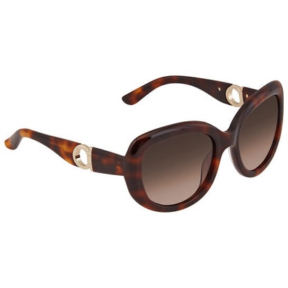 Salvatore Brown Oval Ladies Sunglasses
