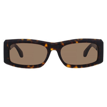 Salvatore Brown Rectangular Men's Sunglasses