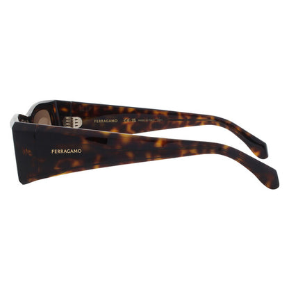 Salvatore Brown Rectangular Men's Sunglasses