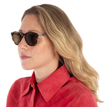 Salvatore Brown Round Ladies Sunglasses