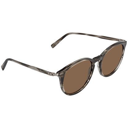 Salvatore Brown Round Ladies Sunglasses
