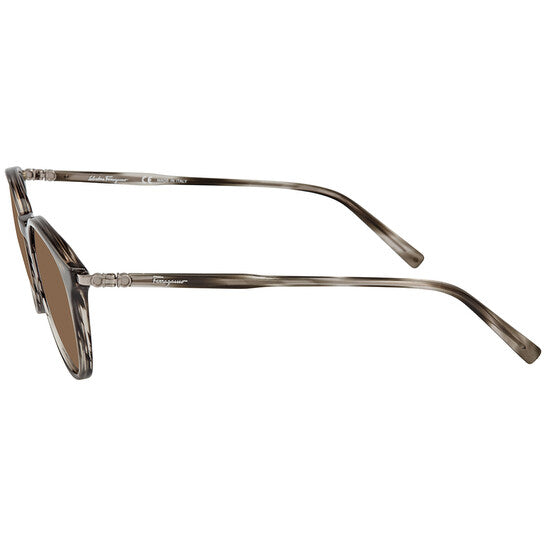 Salvatore Brown Round Ladies Sunglasses