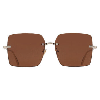 Salvatore Brown Square Ladies Sunglasses