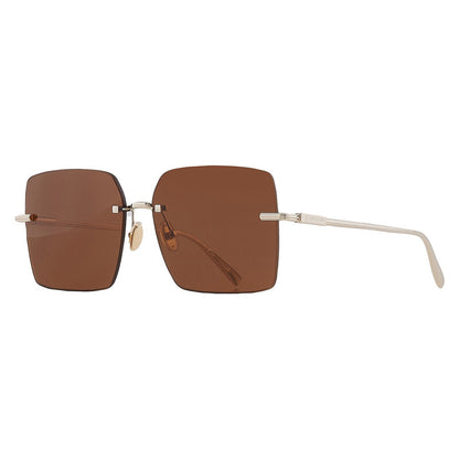 Salvatore Brown Square Ladies Sunglasses