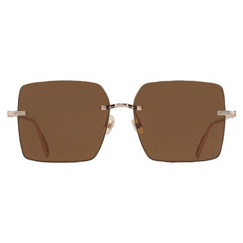 Salvatore Brown Square Ladies Sunglasses