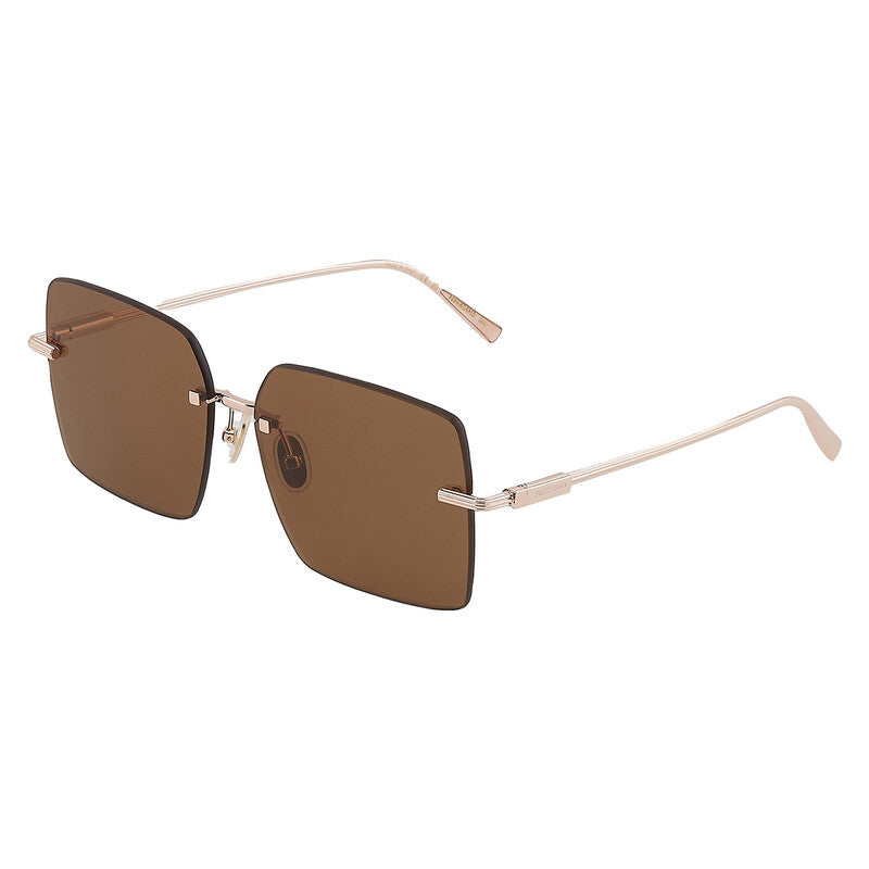 Salvatore Brown Square Ladies Sunglasses