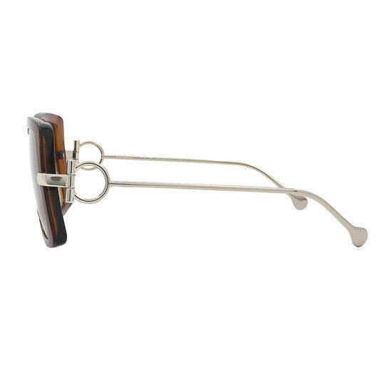 Salvatore Brown Square Ladies Sunglasses