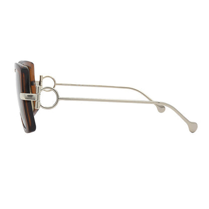 Salvatore Brown Square Ladies Sunglasses