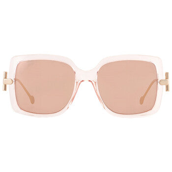 Salvatore Brown Square Ladies Sunglasses