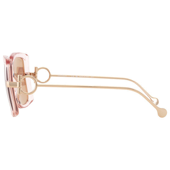 Salvatore Brown Square Ladies Sunglasses