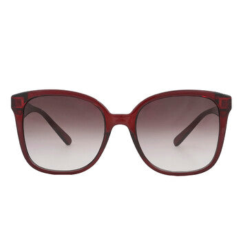 Salvatore Burgundy Gradient Square Ladies Sunglasses