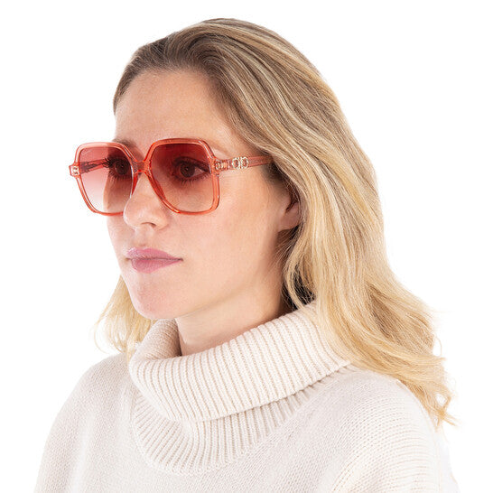 Salvatore Coral Square Ladies Sunglasses